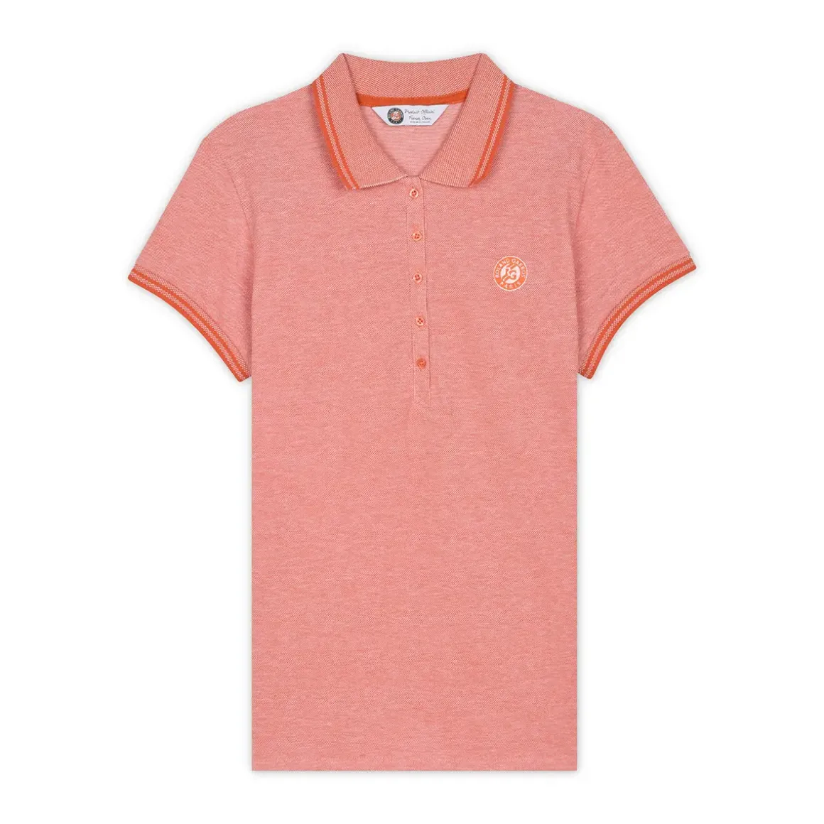Roland-Garros Polos & Shirts|Women's Polo shirt pique with an embroidered logo - clay orange