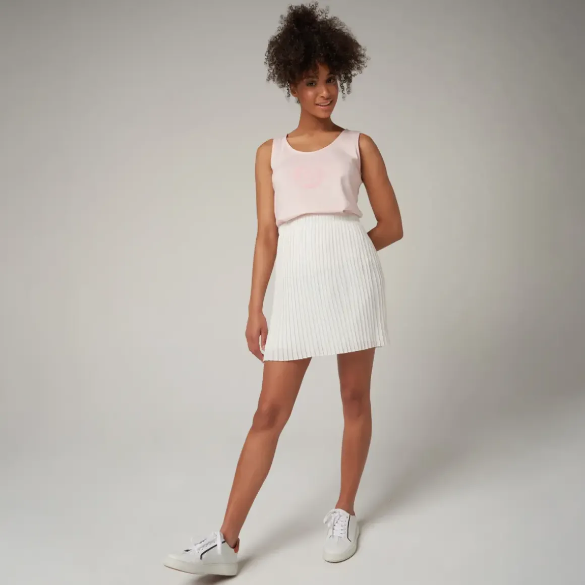 Roland-Garros T-shirts & Tank Tops|Women's logo round neck tank top - pink