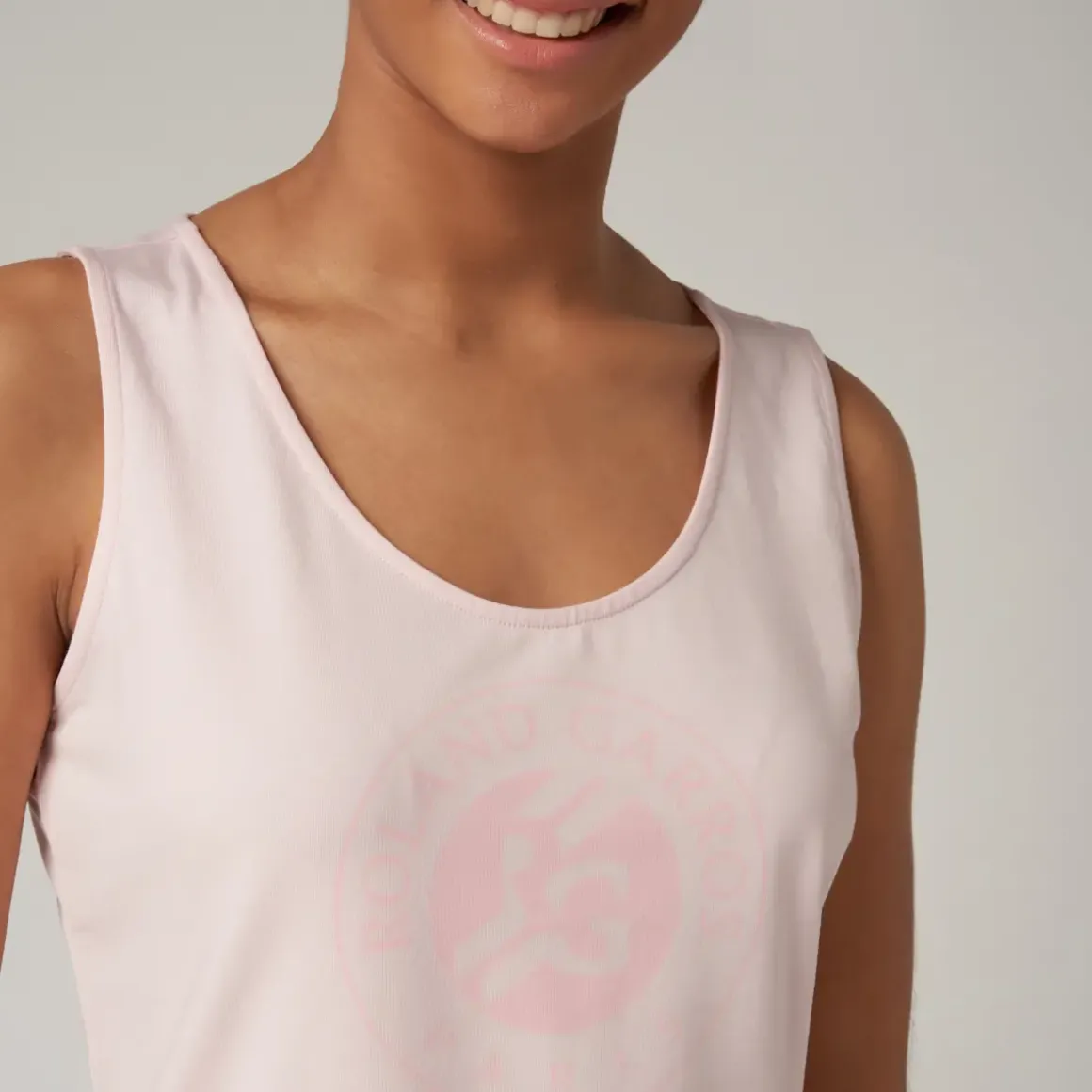 Roland-Garros T-shirts & Tank Tops|Women's logo round neck tank top - pink